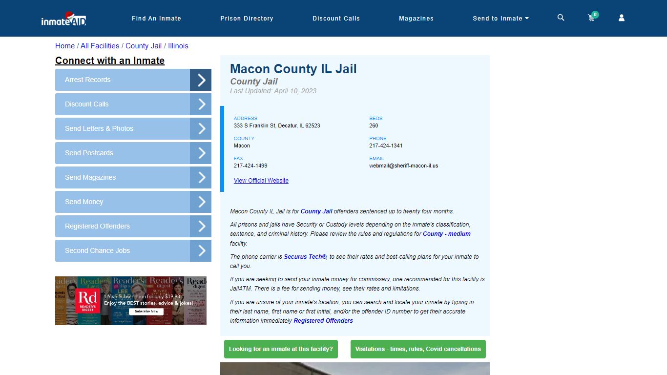 Macon County IL Jail - Inmate Locator - Decatur, IL